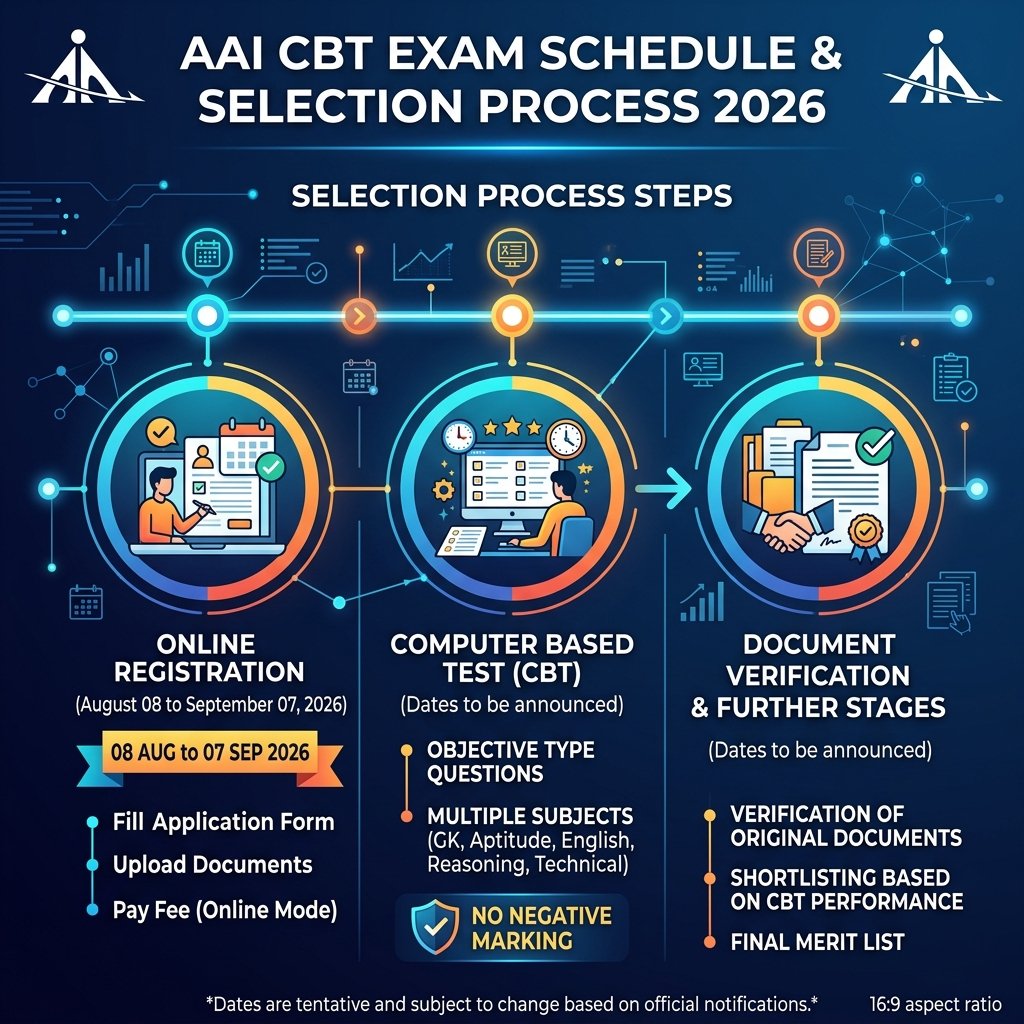 AAI CBT Exam Schedule and Selection Process Timeline 2026