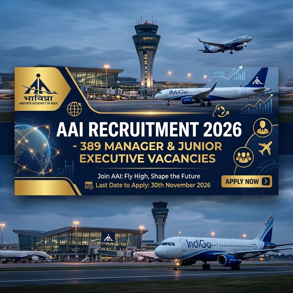 AAI Recruitment 2026 Notification Out for 389 Manager & Junior Executive Posts – Apply Online (Advt 12/2026)