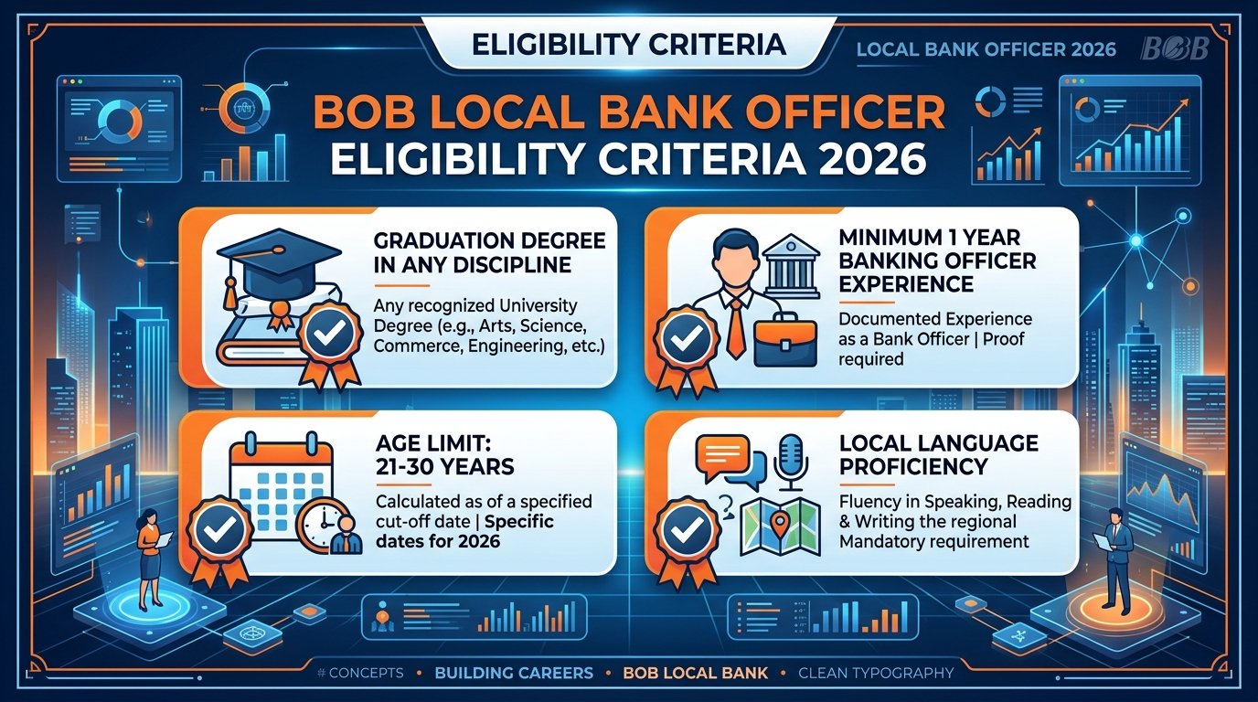 BOB LBO 2026 Eligibility Criteria Qualification Experience Infographic