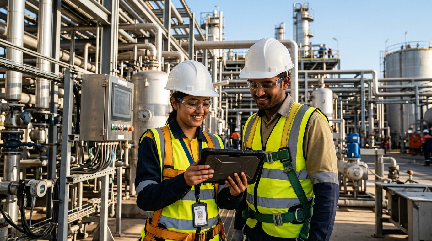 CPCL Junior Engineering Assistant Engineers Inspecting Machinery