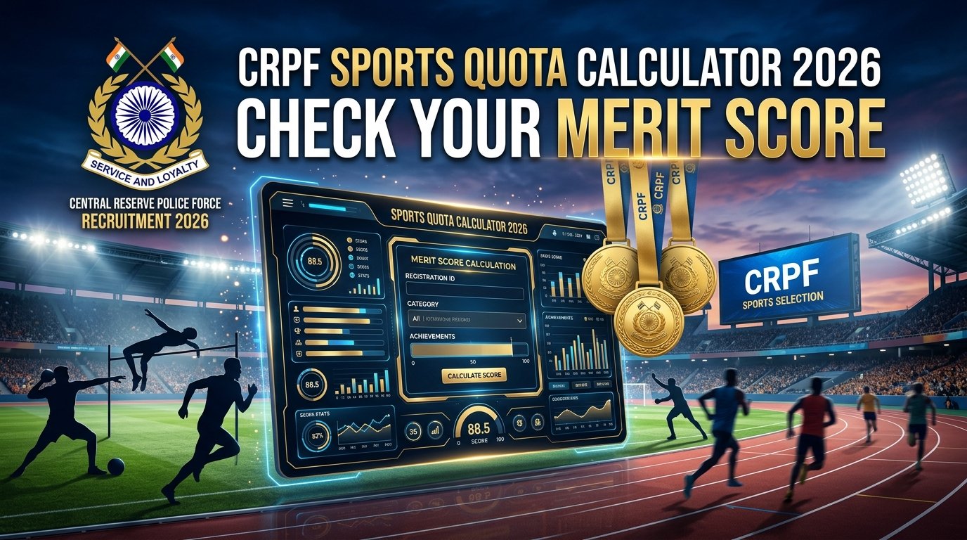 CRPF Sports Quota Selection Score & Eligibility Calculator 2026