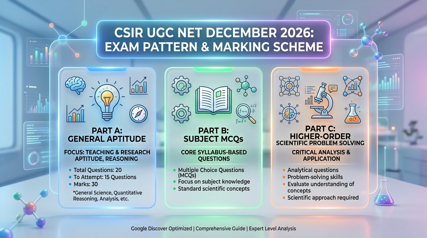 CSIR NET December 2026 Part A Part B and Part C Detailed Breakdown