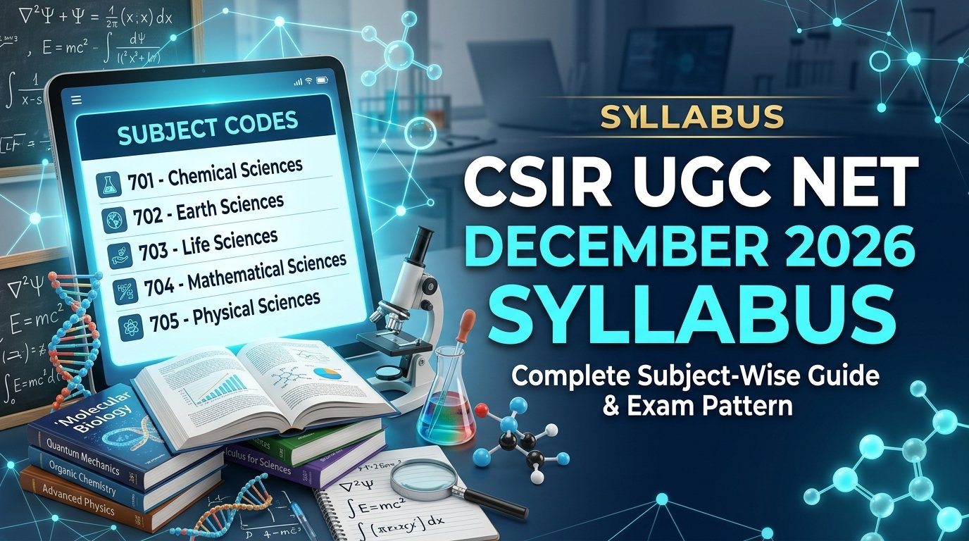 CSIR UGC NET December 2026 Syllabus Complete Guide