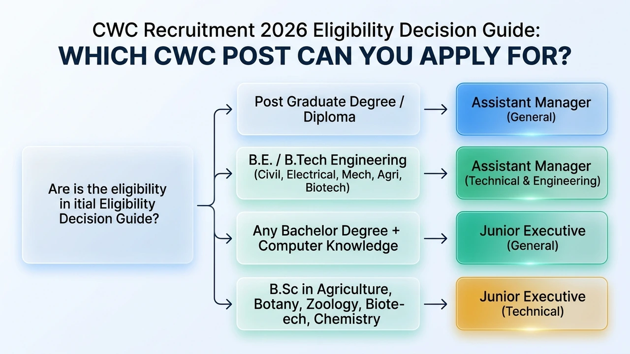 CWC Recruitment 2026 Eligibility Decision Guide: Which CWC Post Can You Apply For?