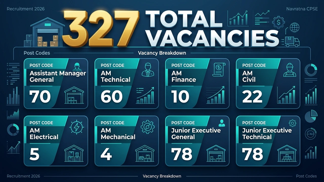 CWC Recruitment 2026 Vacancy Matrix: 327 Total Posts Across 8 Post Codes