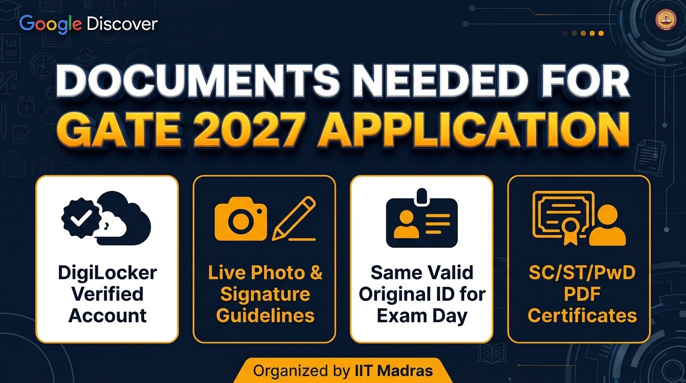 Documents Needed for GATE 2027 Application Form Specifications - IIT Madras