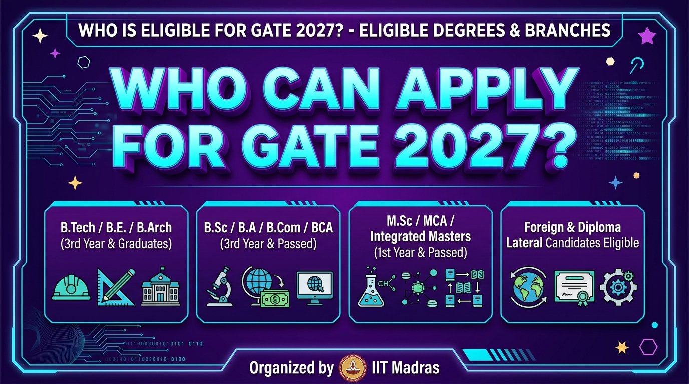 Who Can Apply for GATE 2027? Eligible Degrees and Branches