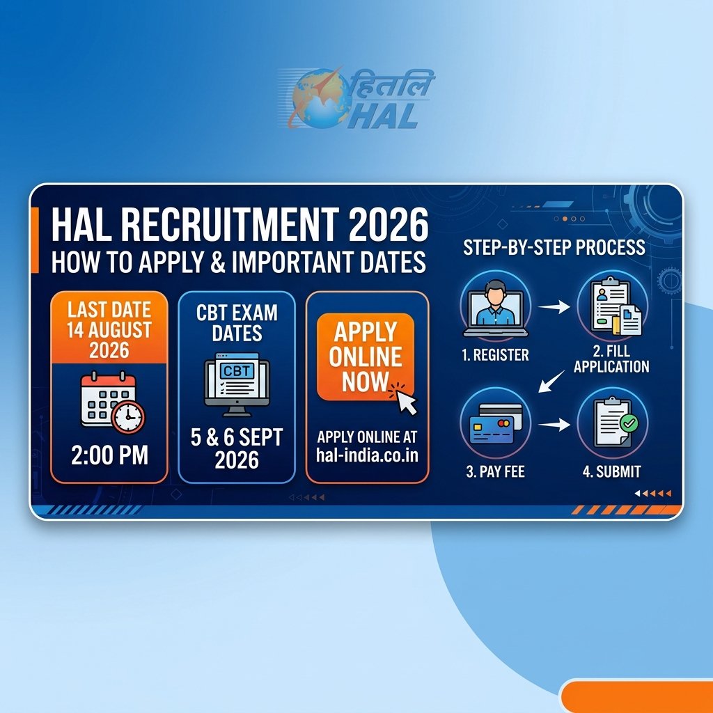 HAL Recruitment 2026 How to Apply Online and Important Dates Banner