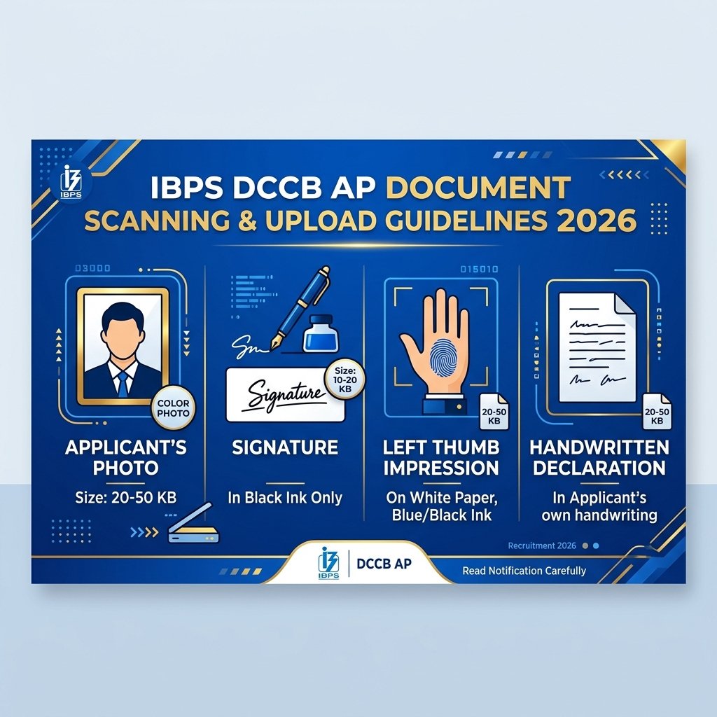IBPS DCCB AP Document Scanning Upload Guidelines Banner