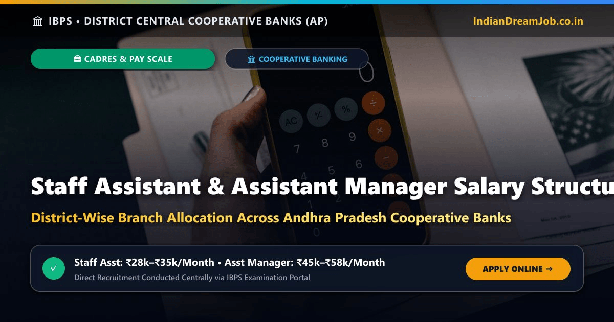 IBPS DCCB AP Recruitment 2026 Post Cadres and Salary Breakdown
