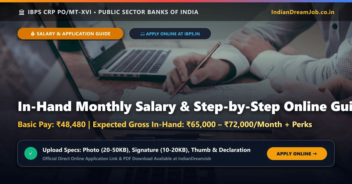IBPS PO 2026 In-Hand Monthly Salary Pay Scale and Step-by-Step Online Application Guide