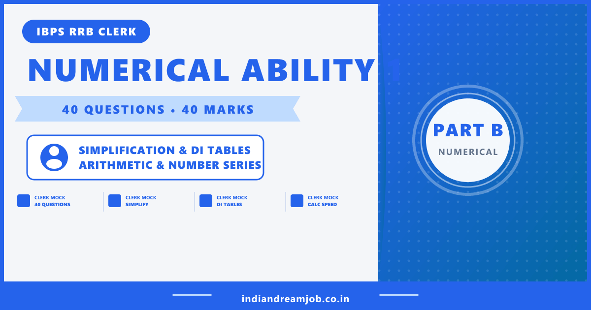 IBPS RRB Clerk Numerical Ability Mock Test 1 40 Questions
