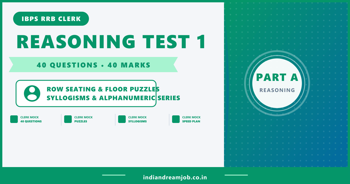 IBPS RRB Clerk Reasoning Mock Test 1 40 Questions
