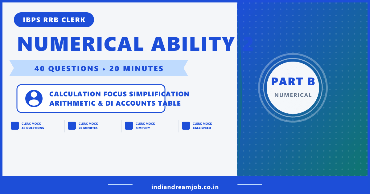 IBPS RRB Clerk Numerical Ability Mock Test 2 40 Questions