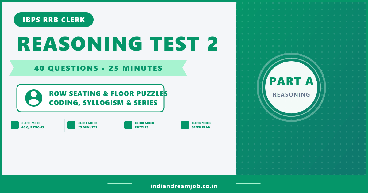 IBPS RRB Clerk Reasoning Mock Test 2 40 Questions