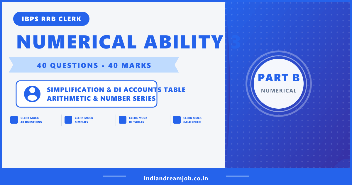 IBPS RRB Clerk Numerical Ability Mock Test 3 40 Questions