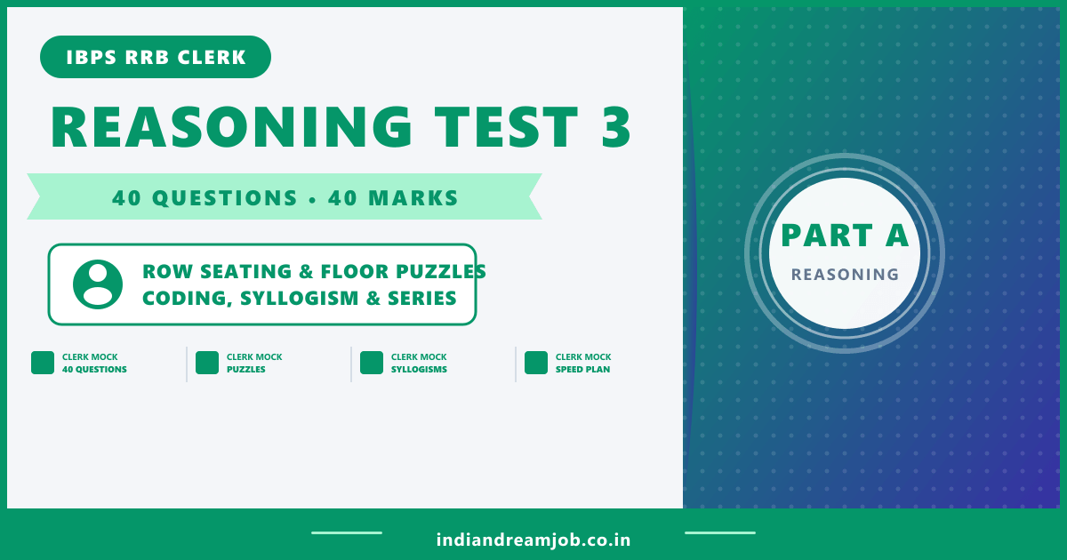 IBPS RRB Clerk Reasoning Mock Test 3 40 Questions