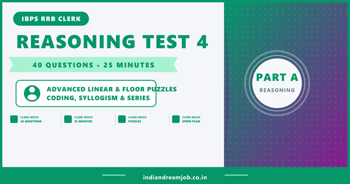 IBPS RRB Clerk Reasoning Mock Test 4 40 Questions