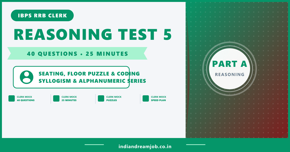 IBPS RRB Clerk Reasoning Mock Test 5 40 Questions