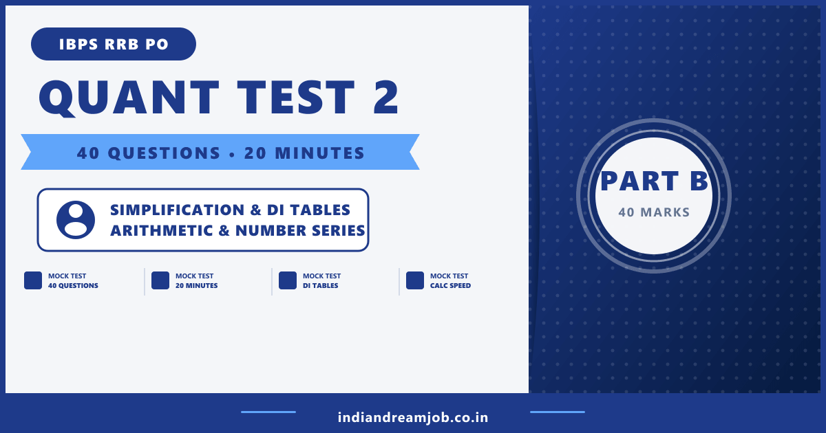 IBPS RRB PO Quantitative Aptitude Mock Test 2 40 Questions