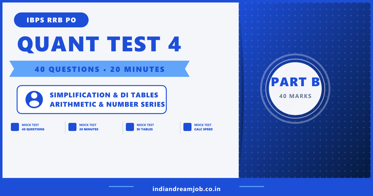 IBPS RRB PO Quantitative Aptitude Mock Test 4 40 Questions