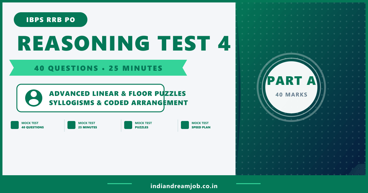 IBPS RRB PO Reasoning Mock Test 4 40 Questions