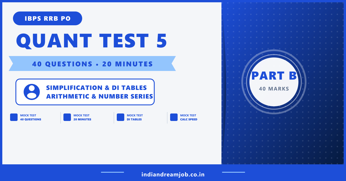 IBPS RRB PO Quantitative Aptitude Mock Test 5 40 Questions