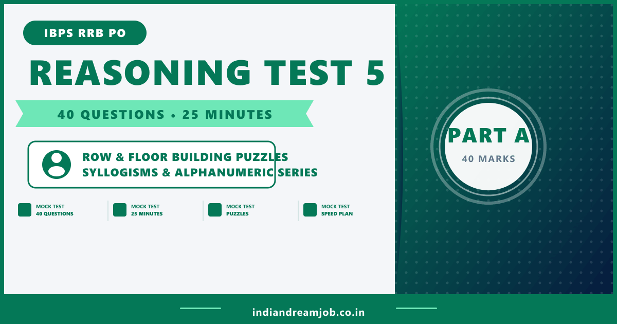 IBPS RRB PO Reasoning Mock Test 5 40 Questions