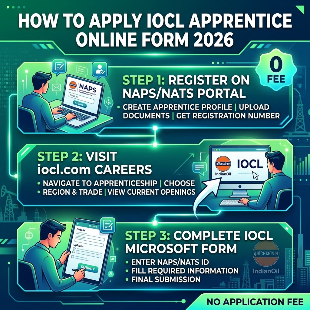 How to Apply IOCL Apprentice Online Form 2026 Banner
