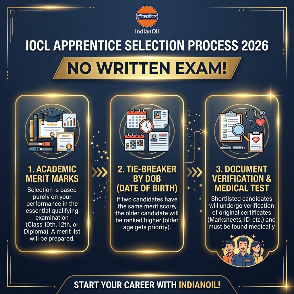 IOCL Apprentice Selection Process Infographic Banner 2026
