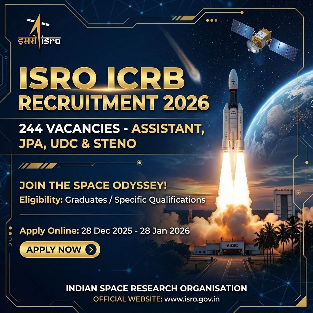 ISRO Assistant Recruitment 2026 Notification Out for 244 Posts – Apply Online