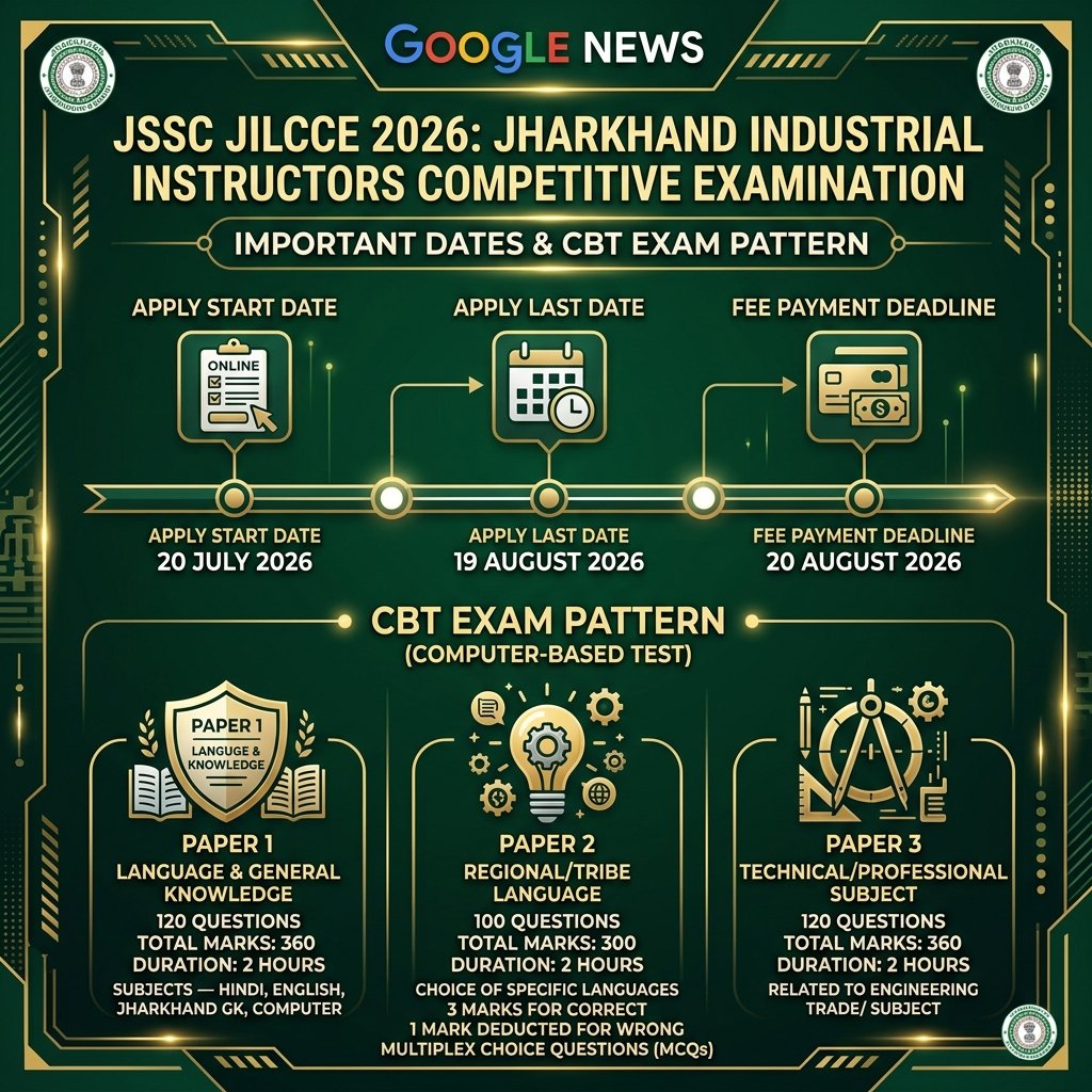 JSSC JILCCE 2026 Schedule and CBT Exam Pattern Timeline