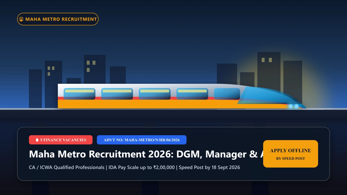 Maha Metro Recruitment 2026 Vacancy and Salary Breakdown Poster