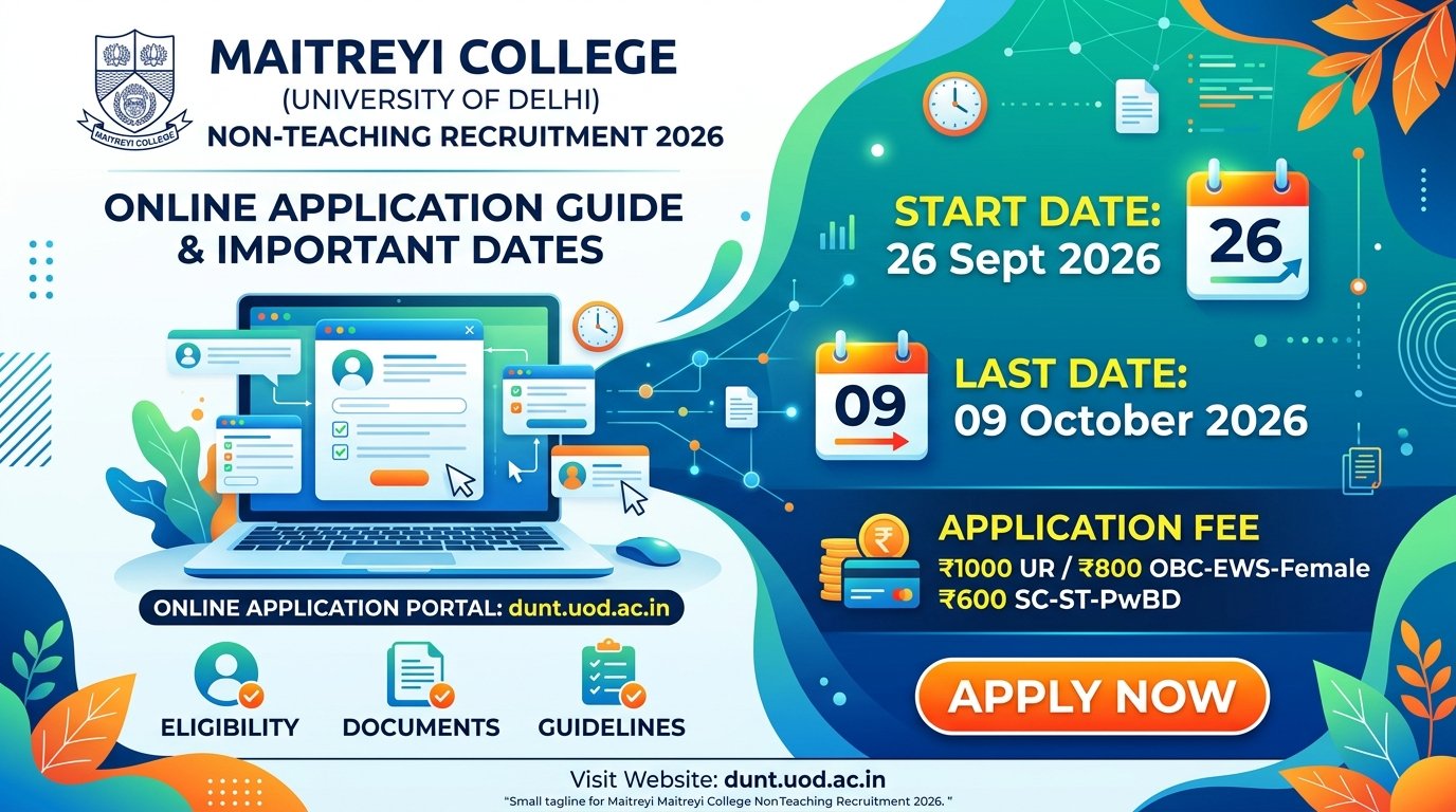 How to Apply Online for Maitreyi College Non-Teaching Recruitment 2026