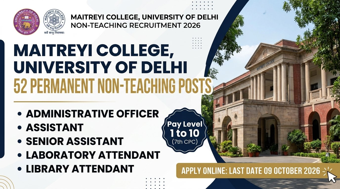 Maitreyi College Non-Teaching Recruitment 2026 – 52 Posts, Apply Online