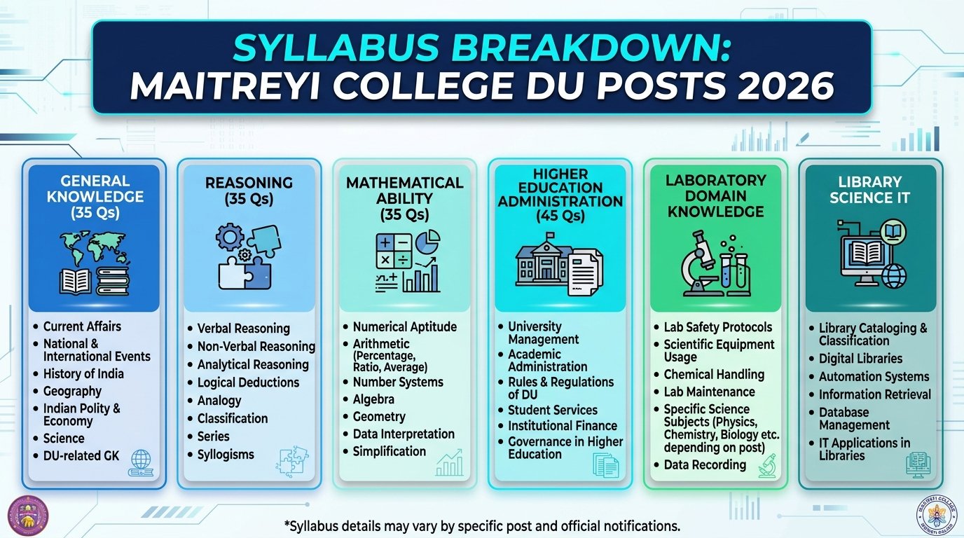 Maitreyi College DU Topic-Wise Syllabus Breakdown Infographic