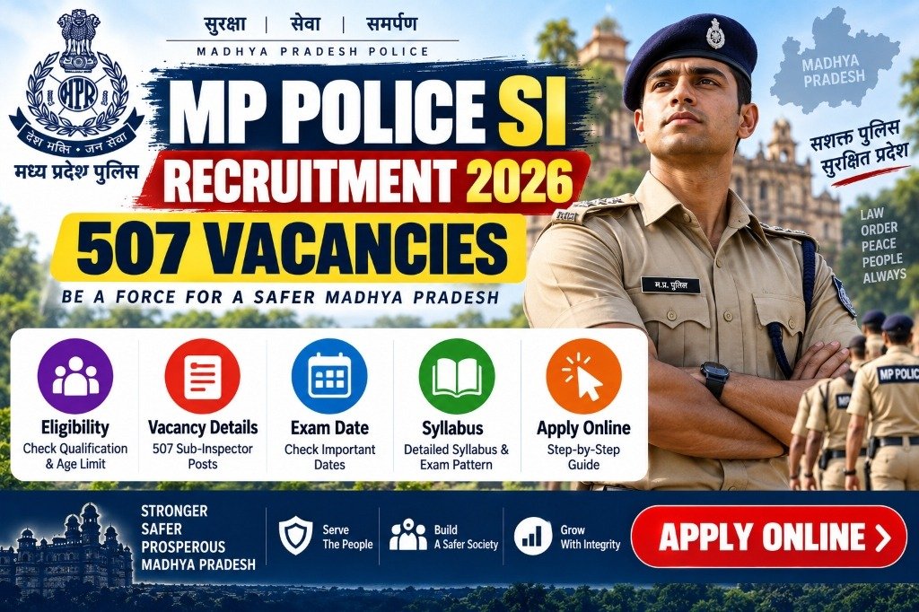 MP Police SI Recruitment 2026: 507 Subedar and Sub-Inspector Posts Notification
