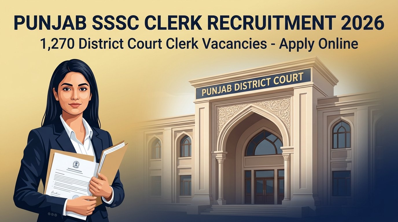 Punjab SSSC Clerk Recruitment 2026 for 1270 District Court posts