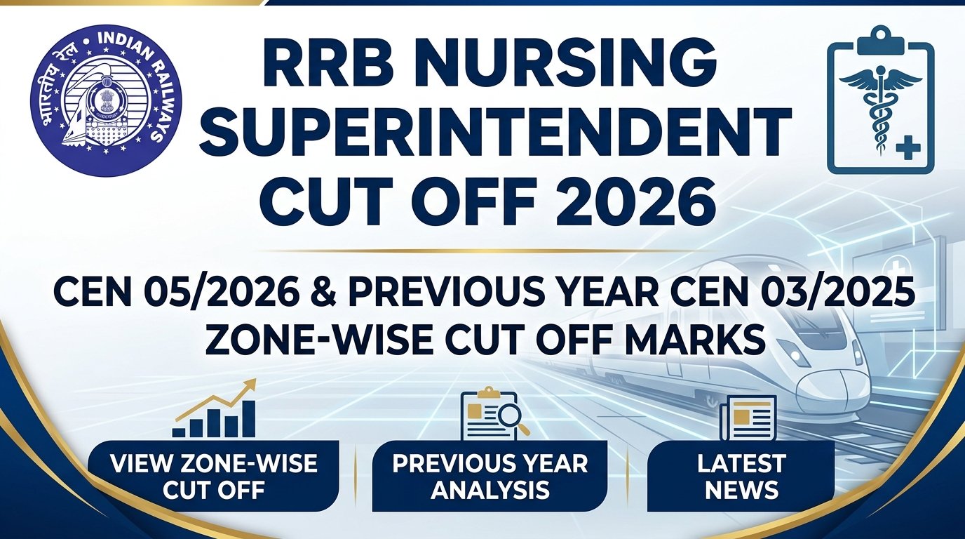 RRB Nursing Superintendent Cut Off 2026: Previous Year Cut Off, Qualifying Marks & Expected Cut Off