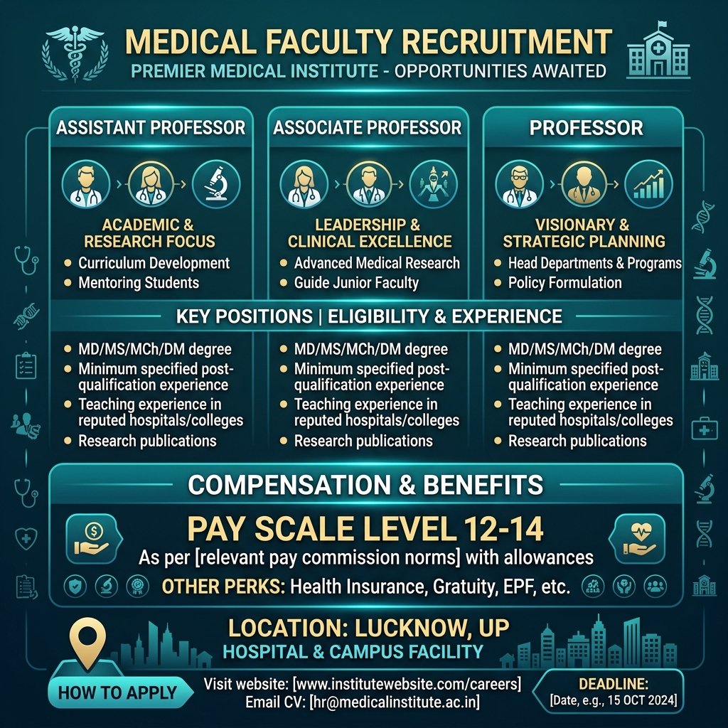 SGPGIMS Faculty Vacancy and Pay Level Breakdown Banner