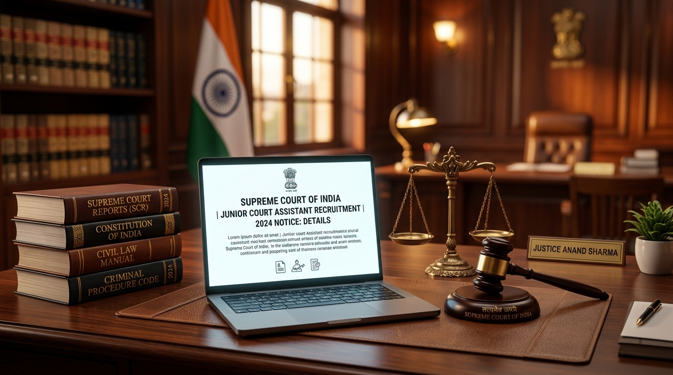 Supreme Court Junior Court Assistant Recruitment Notice & Judicial Desk