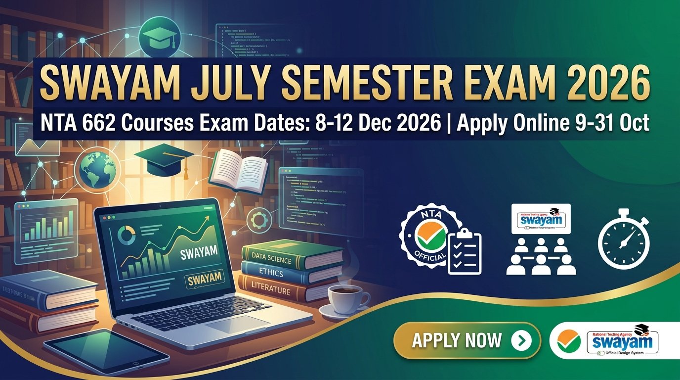 SWAYAM July Semester Exam 2026 application dates and examination information