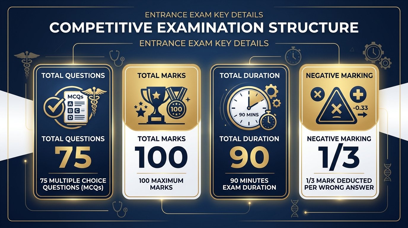 AIIMS Nagpur Group A Exam Pattern 2026 (75 MCQs, 100 Marks)