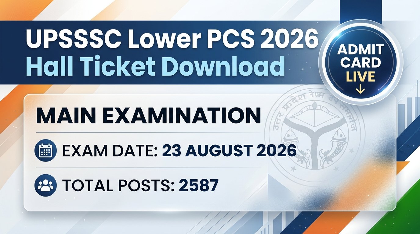 UPSSSC Lower PCS Admit Card 2026: Download Hall Ticket