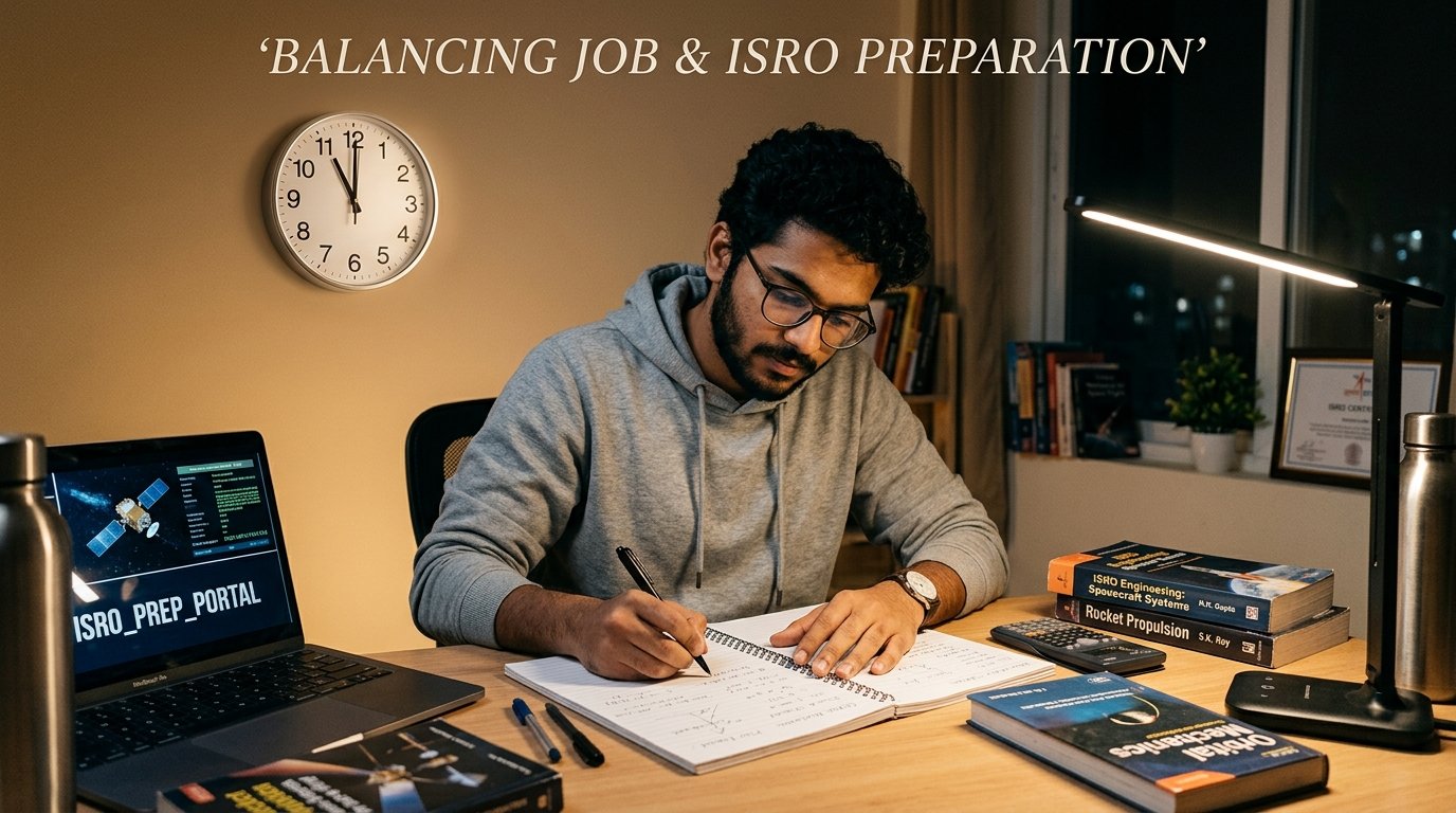 Luvkush Prasad job balancing and ISRO preparation strategy