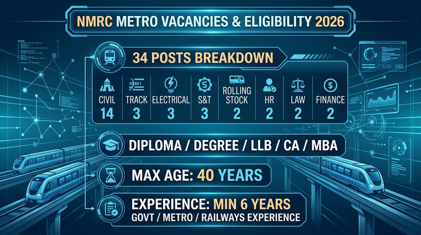 NMRC Metro Vacancies and Eligibility Criteria 2026
