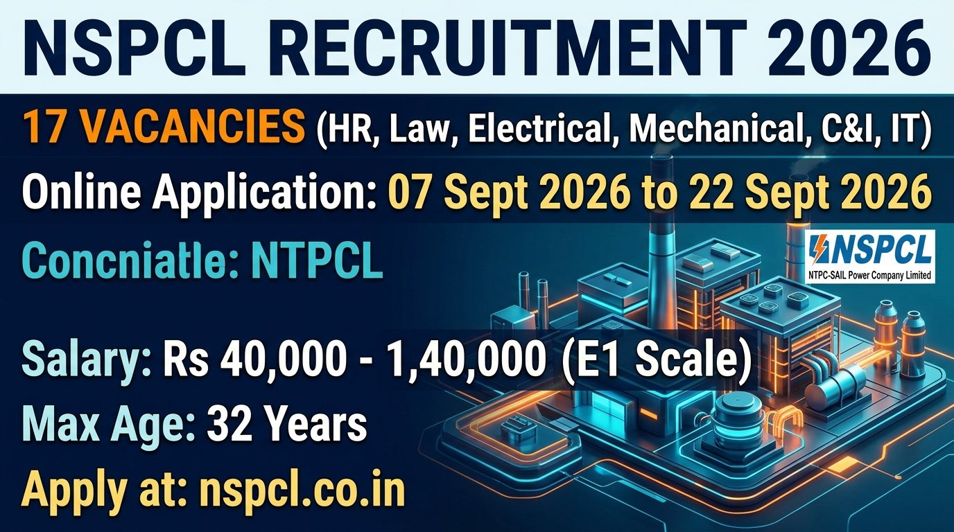 NSPCL Recruitment 2026 – 17 Senior Assistant Officer & Engineer Vacancies