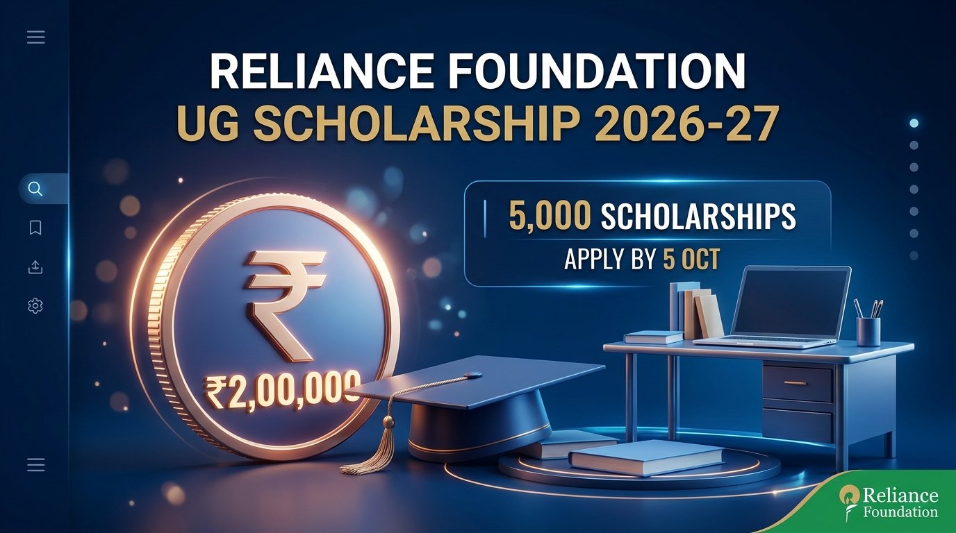 Reliance Foundation UG Scholarship 5,000 Seats & Deadline