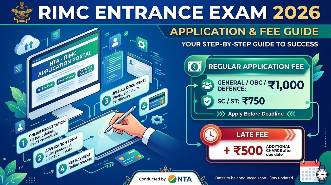 RIMC Entrance Exam 2026 online application form process and fee structure guide