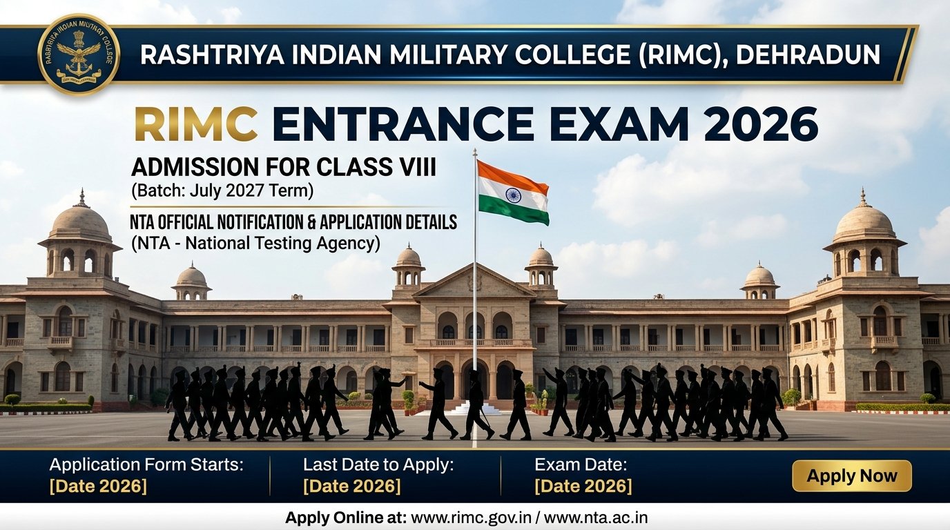 RIMC Entrance Exam 2026 for Class 8 Admission: Notification, Eligibility, Exam Date & Application Form